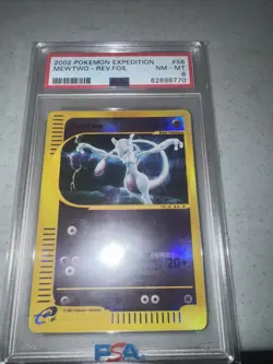 Pokemon MEWTWO 56/165 Reverse Holo (2002 Expedition) PSA 8 - Image 2