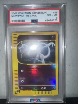 Pokemon MEWTWO 56/165 Reverse Holo (2002 Expedition) PSA 8 - Image 3