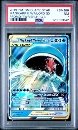 2019 POKEMON BLACK STAR PROMO MAGIKARP & WAILORD GX #SM166 PSA 7 NM #128693042 - Image 1