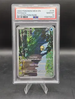 Pokemon TCG Psyduck Scarlet & Violet Holo Illustration Card 175/165 PSA 10 - Image 1