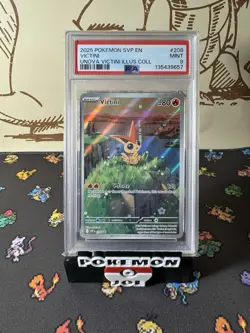 2025 Pokemon SV Black Star Promos - SVP EN Victini #208 PSA 9 - Image 1