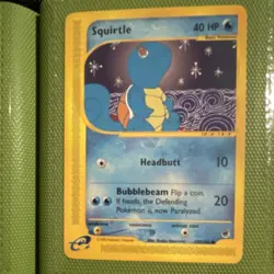 Pokemon Squirtle 132/165 Expedition Base Set Regular Common 40 HP Basic 2002 - Image 1