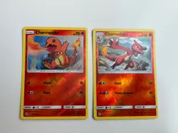 Pokemon TCG - Charmander 7/68 Reverse Holo + Charmeleon 8/68 RH Hidden Fates - Image 1