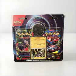 Pokemon TCG Two Pack Blister With UPSIDE DOWN Raikou Promo Phantasmal & Mega - Image 1