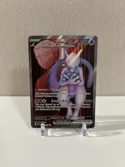 Pokemon SV10: Destined Rivals Team Rocket's Mewtwo EX 213/182 Ultra Rare Holo NM - Image 1