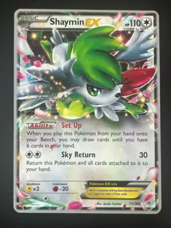 2015 Pokemon Shaymin EX 77/108 Roaring Skies NM - Image 1