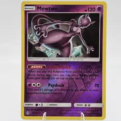 Mewtwo Reverse Foil Pokemon Sun & Moon Unbroken Bonds #75 11ur - Image 1