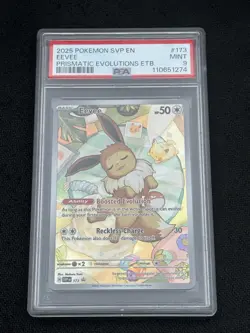 2025 POKEMON SVP EN-SV BLACK STAR PROMO #173 EEVEE PRISMATIC EVOLUTIONS PSA 9 - Image 1