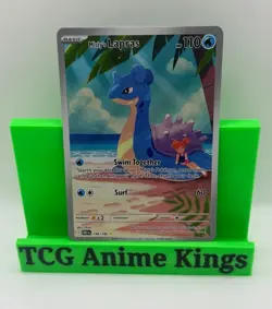 Pokemon TCG Misty's Lapras Destined Rivals 194/182 Illustration Rare Mint - Image 1