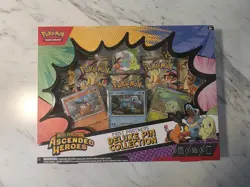 Pokemon Ascended Heroes First Partners Deluxe Pin Collection Kit Tepig Totodile… - Image 1