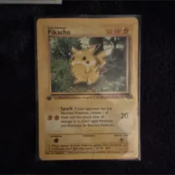 Pokemon TCG Pikachu Base Set 1999 50 HP Basic Card Spark Attack 58/102 - Image 1