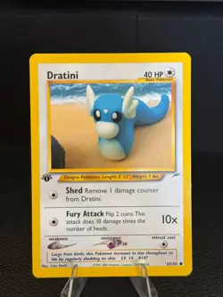 Dratini 63/105 Common Neo Destiny Pokemon 1st Edition Near Mint - Image 1