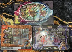 Pokemon Sealed 3 Box Lot: Lost Origin Fusion Strike Brilliant Stars Charizard!! - Image 1