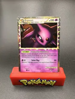Espeon Prime 81/90 Ultra Rare HGSS Undaunted Pokemon TCG LP Nice Centering - Image 1