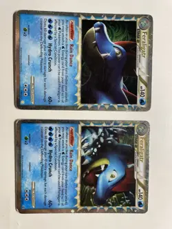 Pokemon TCG Neo Genesis Both Feraligatr 4 And 5 Of 111 Unlimited Holo Rare Both! - Image 1