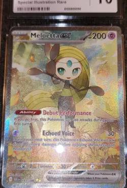 CGC 10 English Black Bolt Meloetta ex 167 SIR Ultra Rare Pokemon - Image 2