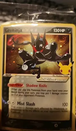 Original Factory Sealed Plastic Greninja Gold Star SWSH144 Promo - Image 1
