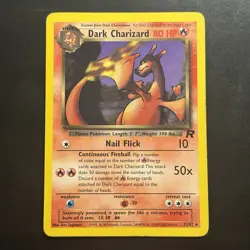 Pokemon Vintage Non-Holo Rare Dark Charizard 21/82 Team Rocket WotC 2000 - Image 1