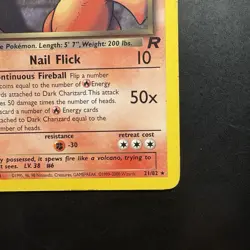 Pokemon Vintage Non-Holo Rare Dark Charizard 21/82 Team Rocket WotC 2000 - Image 4