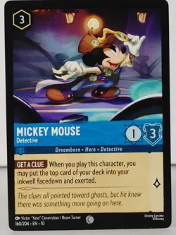 Mickey Mouse - Detective - LORCANA - Whispers in the Well - 160/204 - singles - Image 1