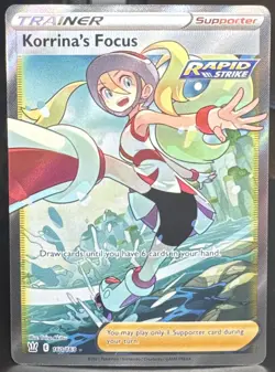 Pokemon TCG Korrina's Focus (Full Art) 160/163 Swsh05: Battle Styles Holo Card - Image 1