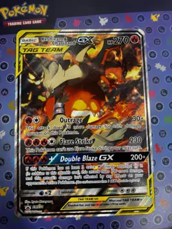 Pokemon Reshiram & Charizard GX TAG TEAM Promo Holo SM201 SM Card jumbo card - Image 1