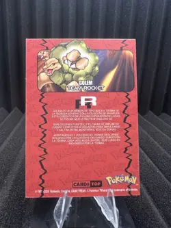 Golem #76 - Gold Holo Box Hit - Cards Top Rocket Set - Pokemon Card NM - Image 2