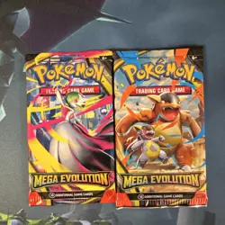 2x Pokemon Mega Evolution Booster Pack 10 Cards English TCG - Image 1