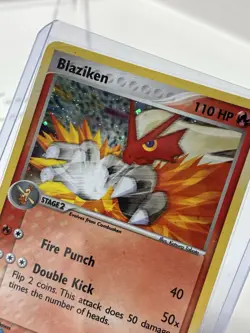Blaziken 1/17 Holo Rare Ex Era POP Series 1 2004 Pokemon TCG Card - Image 2