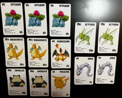 Pokemon | 1998 KFC Mini Cards Set Lot of 13 | Complete Collection + More - Image 1