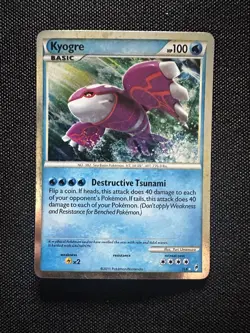 Poison TCG Kyogre Call Of Legends Shiny Holo Card Ungraded Unverified - Image 1