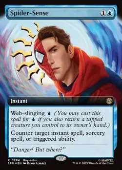 1x Spider-Sense - Foil Extended Art Buy-a-Box P NM Eng MTG - Marvel's Spider-Man - Image 1