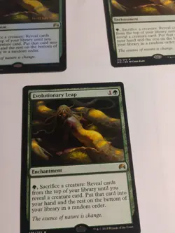 3 X Evolutionary Leap*1 X Prerelease Foil*2 X Regular Magic Origins 176 LP - Image 4