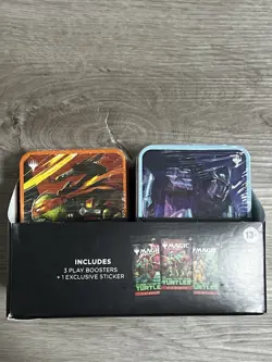 NEW Magic The Gathering TEENAGE MUTANT NINJA TURTLES TMNT Tins SET MTG Lot Of 7 - Image 3