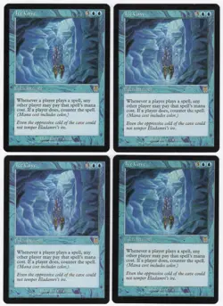 Ice Cave x4 4x 2001 Apocalypse PLAYSET Blue Rare Enchantment MTG NM AZ1 - Image 1
