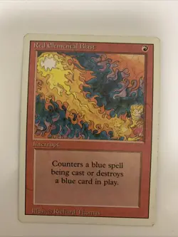 MTG LP Red Elemental Blast Revised 3rd Edition Free Shipping In US With Tracking - Image 1