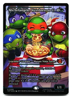 Michelangelo, Weirdness to 11 (Showcase) #288 Teenage Mutant Ninja Turtles Foil - Image 1