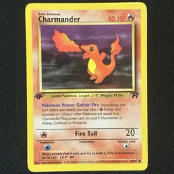 Charmander 50/82 First Edition - Team Rocket 2000 - Pokemon TCG WOTC - Near Mint - Image 1