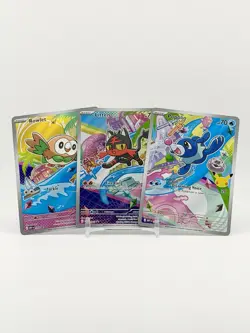 Pokemon 30th Anniversary First Partner Set Rowlet Litten Popplio MEP 043 044 045 - Image 1
