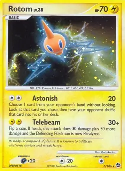 Rotom LV.38 7/106 D&P: Great Encounters Holo Pokemon TCG LP - Image 1