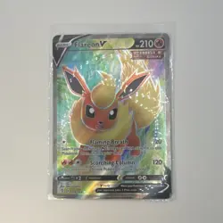 Pokemon Flareon V Full Art Ultra Rare Holo 169/203 Evolving Skies Single Strike - Image 1