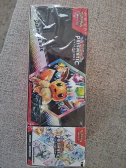 Pokemon Prismatic Evolutions Surprise Box + Booster Bundle Sam’s Club Sealed - Image 1