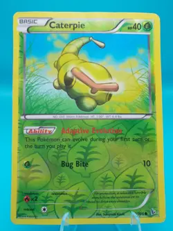 Caterpie 1/106 Flashfire Pokemon TCG Reverse Holo Moderately Played - Image 1