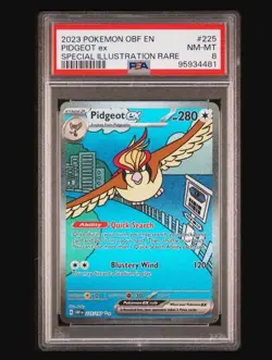 Pokemon TCG Pidgeot ex Obsidian Flames Special Illustration Rare PSA 8 - Image 1