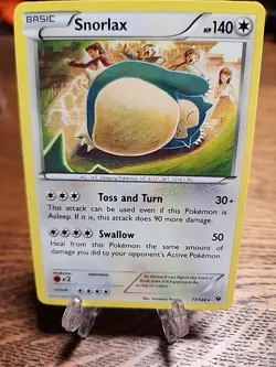 Snorlax 77/124 Fates Collide Regular Rare 2016 Pokemon TCG NM - Image 1