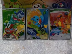 Pokemon First Partner Illustration Kanto Bulbasaur Charmander Squirtle 37 38 39 - Image 1