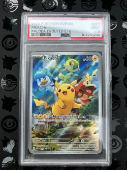 PSA 9 MINT Pokemon 2023 Pikachu SVP 27 Paldea Evolved ETB Promo - Image 1