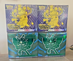 [LOT OF 4, 2 EACH] - Pokemon Twilight Masquerade & Pokemon Surging Sparks ETBs - Image 1