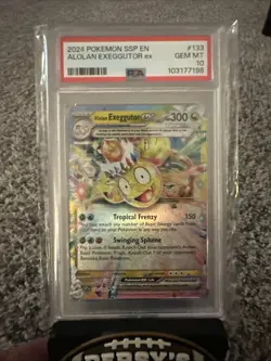 2024 Pokemon SSP EN Alolan Exeggutor EX #133/191 PSA GEM MT 10 - Image 1