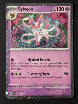 Pokemon TCG: Sylveon Cosmos Holo Promo 172 With 🌀SWIRL🌀 2025 - Image 1